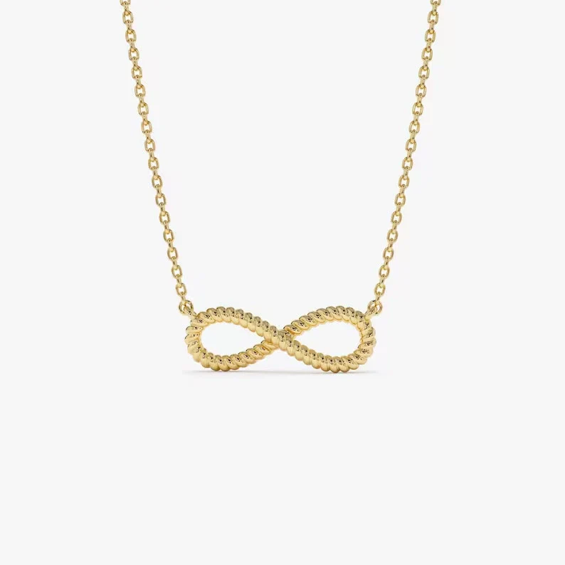 Wholesale Copper O Chain Women's Light Luxury Geometric Infinite Symbol Twist Shape Pendant Necklace With Electroplating - Image 5
