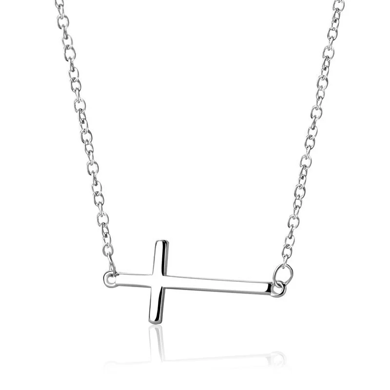Wholesale Copper Ochain Cross Necklace Electroplated Sweet Style - Image 5