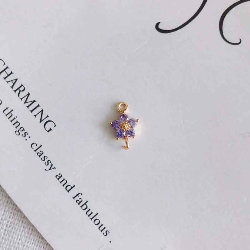 Wholesale Copper Plated Real Gold Hollow Flower Zircon Earrings Jewelry Accessories - Image 10