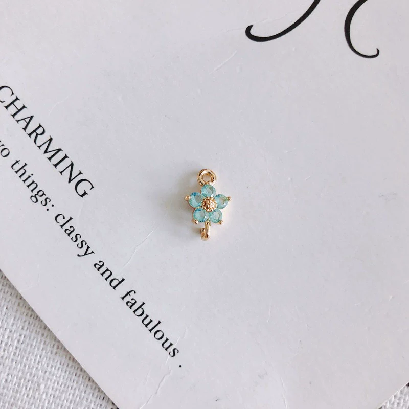 Wholesale Copper Plated Real Gold Hollow Flower Zircon Earrings Jewelry Accessories - Image 12