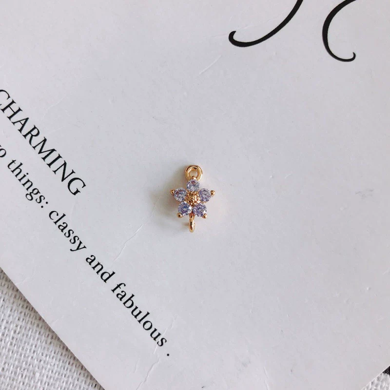 Wholesale Copper Plated Real Gold Hollow Flower Zircon Earrings Jewelry Accessories - Image 13