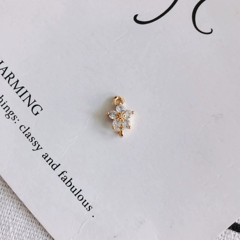 Wholesale Copper Plated Real Gold Hollow Flower Zircon Earrings Jewelry Accessories - Image 15