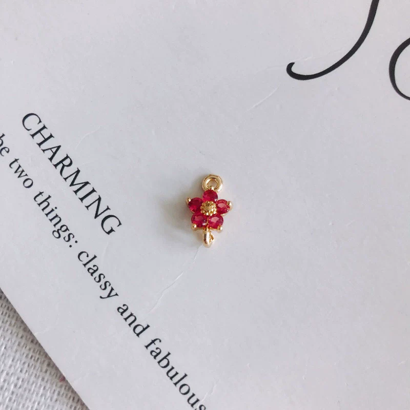 Wholesale Copper Plated Real Gold Hollow Flower Zircon Earrings Jewelry Accessories - Image 6