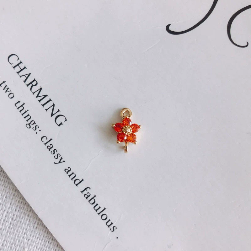 Wholesale Copper Plated Real Gold Hollow Flower Zircon Earrings Jewelry Accessories - Image 7