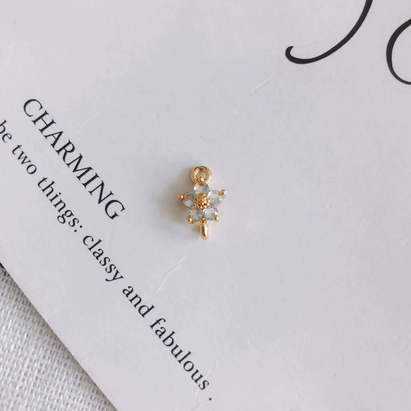 Wholesale Copper Plated Real Gold Hollow Flower Zircon Earrings Jewelry Accessories - Image 8