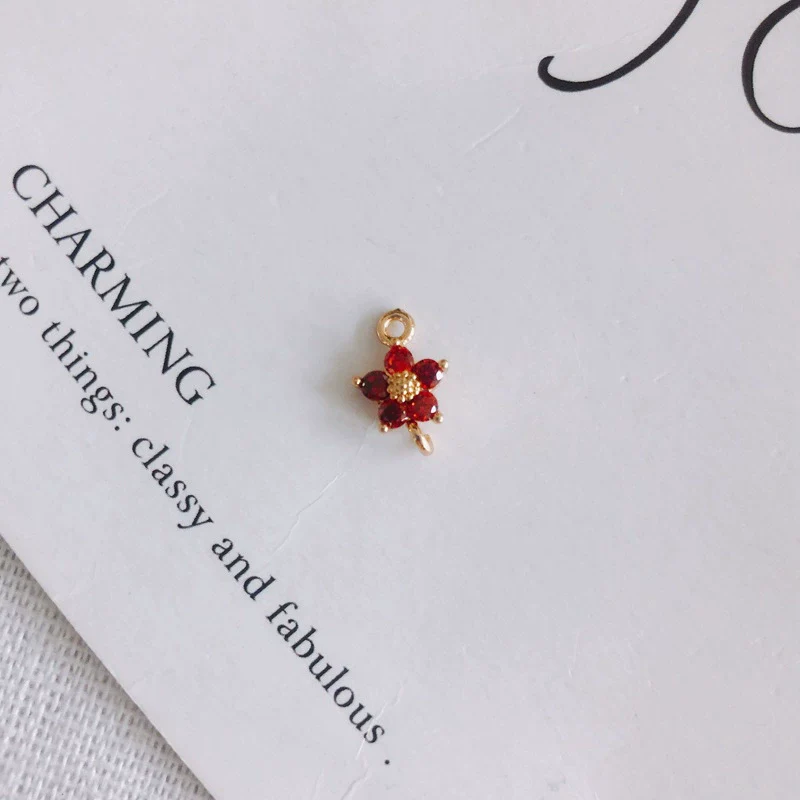 Wholesale Copper Plated Real Gold Hollow Flower Zircon Earrings Jewelry Accessories - Image 9