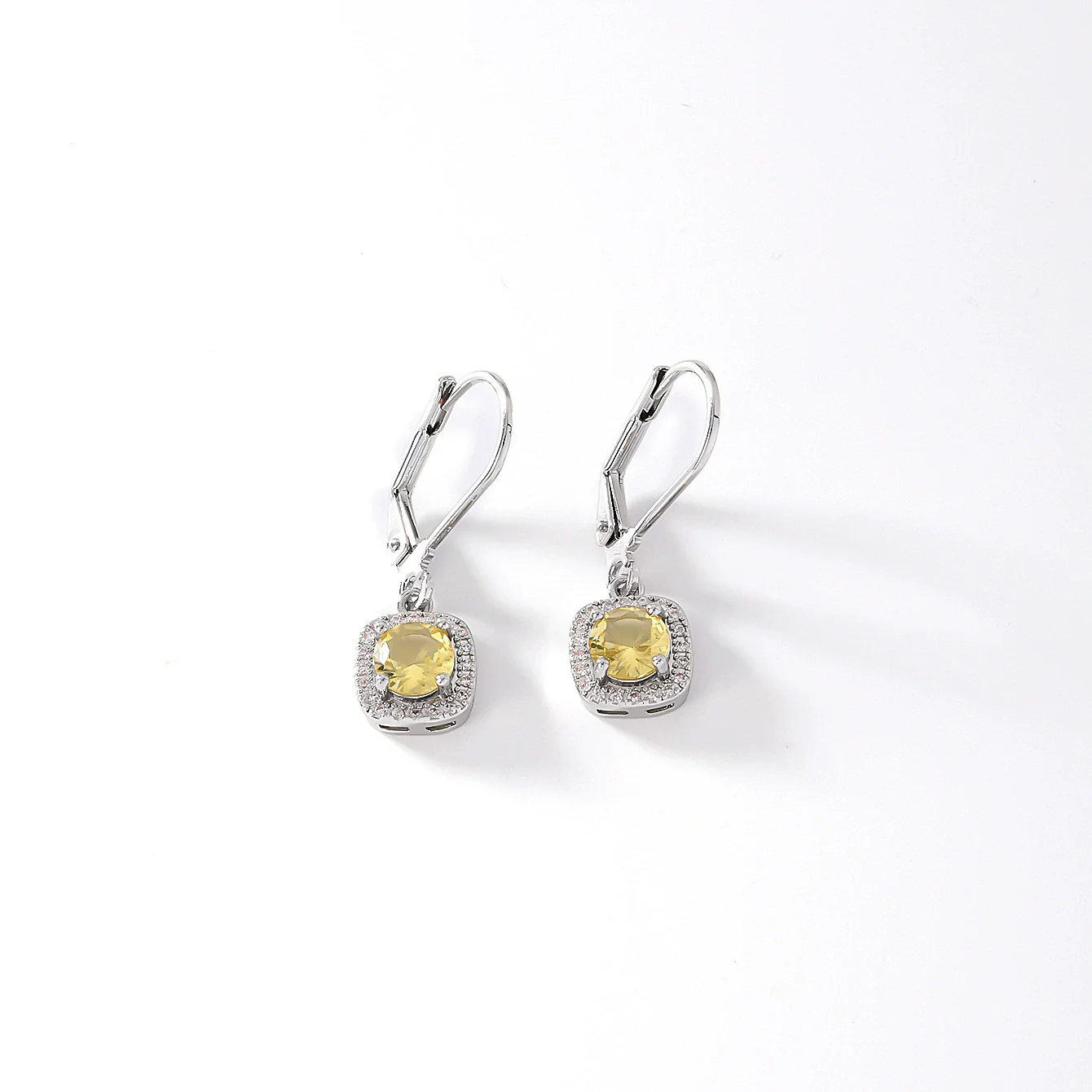 Wholesale Copper Round Zircon Inlay Women's Simple Fashion Light Luxury Highend Temperament Colorful Earrings - Image 12