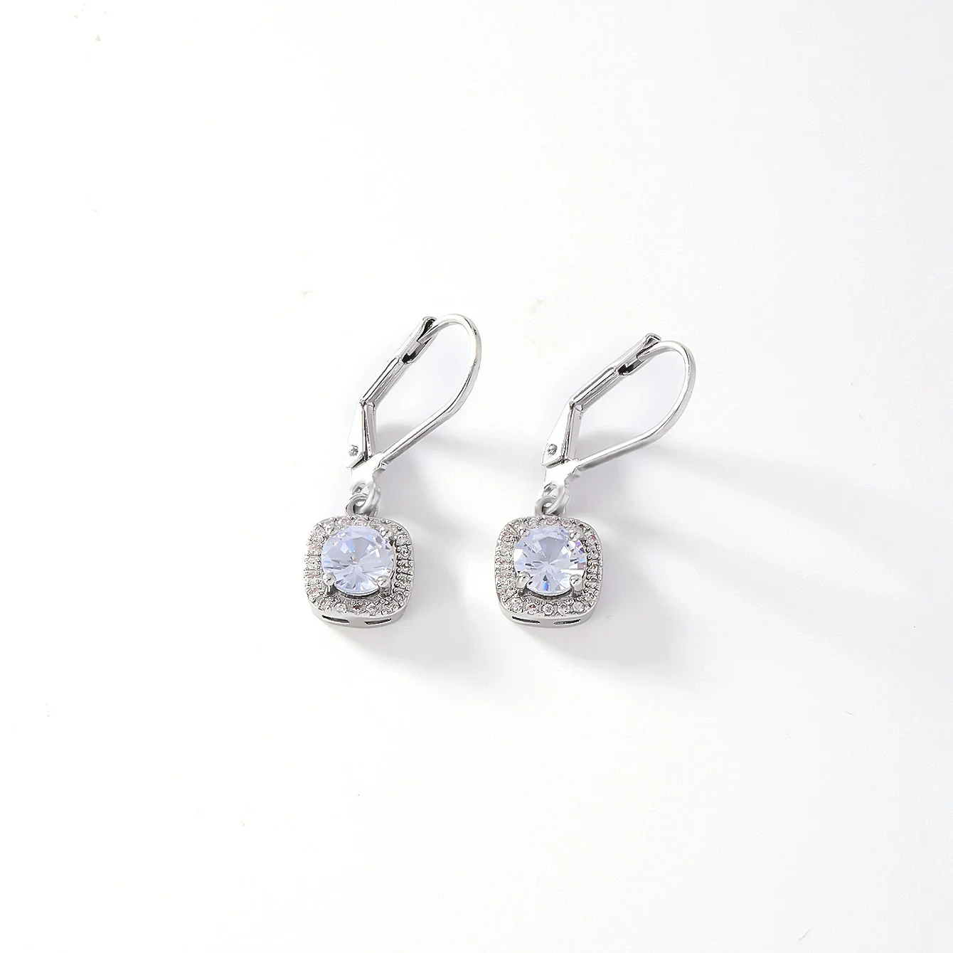 Wholesale Copper Round Zircon Inlay Women's Simple Fashion Light Luxury Highend Temperament Colorful Earrings - Image 14