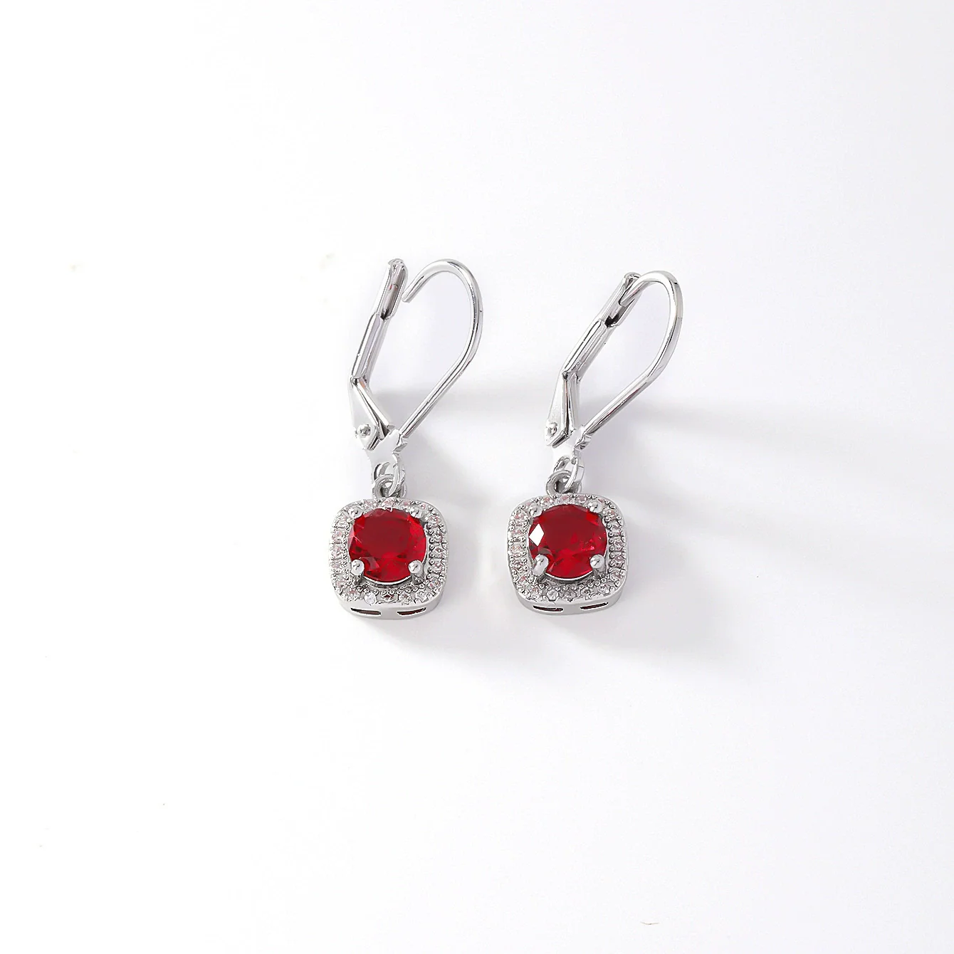 Wholesale Copper Round Zircon Inlay Women's Simple Fashion Light Luxury Highend Temperament Colorful Earrings - Image 8