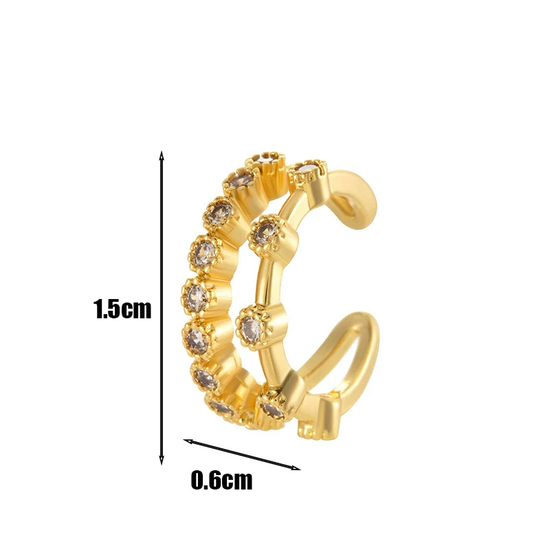Wholesale Copper Ushape Geometric Cartilage Ear Clip Electroplated For Women - Image 8