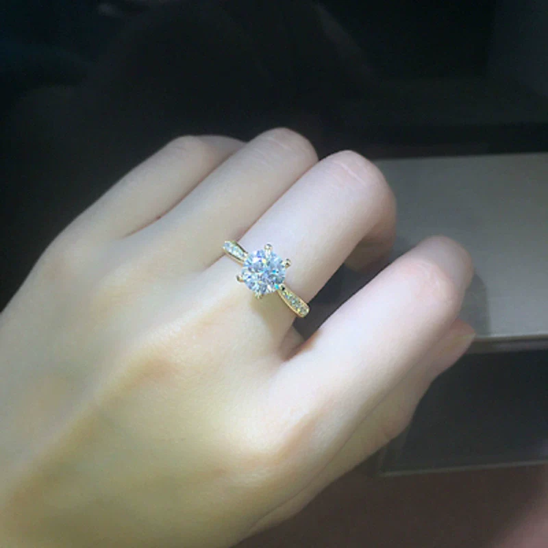 Wholesale Copper Wedding Band Ring Light Luxury Geometric Style Inlaid Zircon For Women And Men - Image 3
