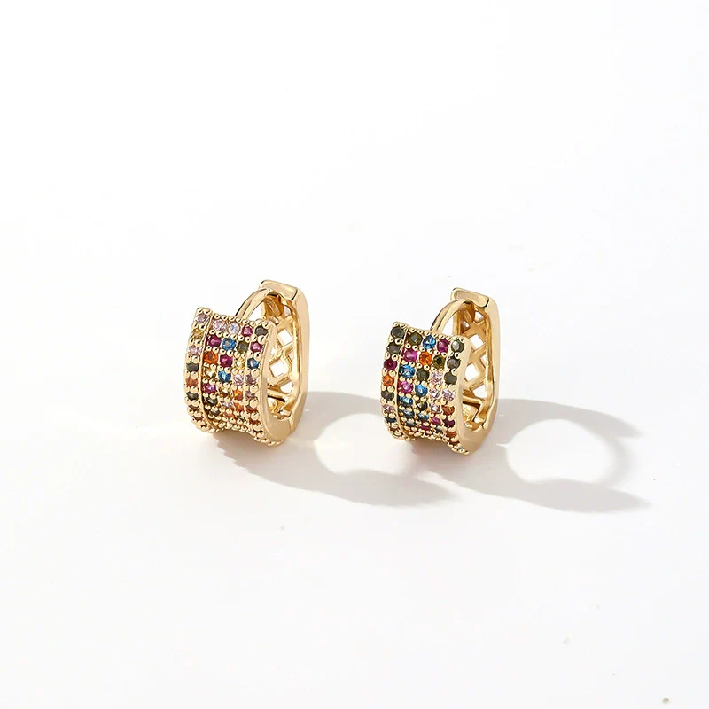 Wholesale Copper Zircon Threedimensional Simple Light Luxury Women's Earrings - Image 10