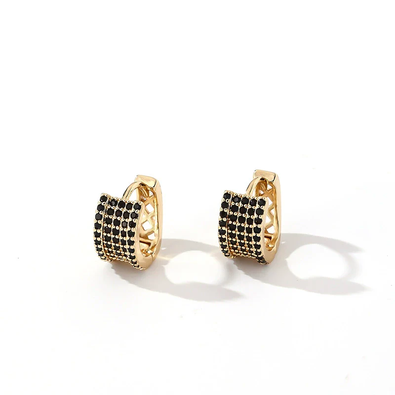 Wholesale Copper Zircon Threedimensional Simple Light Luxury Women's Earrings - Image 12