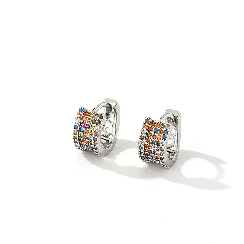 Wholesale Copper Zircon Threedimensional Simple Light Luxury Women's Earrings - Image 16