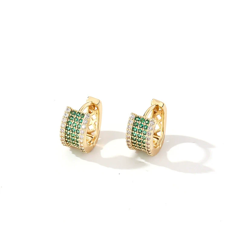 Wholesale Copper Zircon Threedimensional Simple Light Luxury Women's Earrings - Image 3