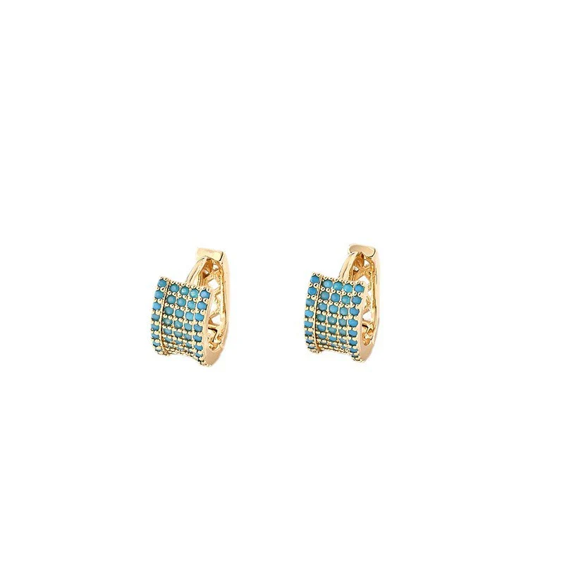 Wholesale Copper Zircon Threedimensional Simple Light Luxury Women's Earrings - Image 5