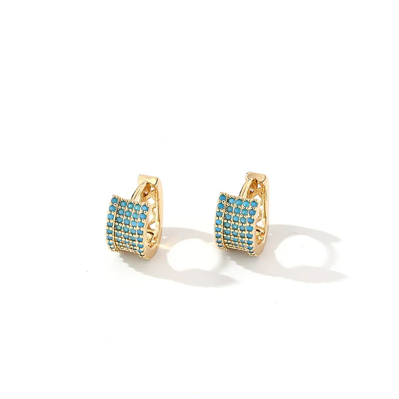 Wholesale Copper Zircon Threedimensional Simple Light Luxury Women's Earrings - Image 7