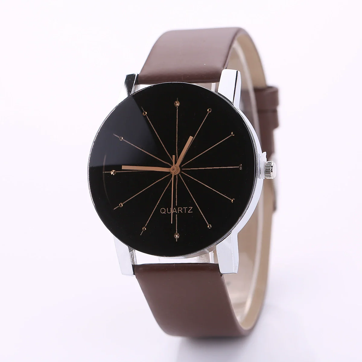 Wholesale Couple Belt Watches Casual Style Round Dial Pu Belt Stainless Steel Buckle Alloy Case - Image 10