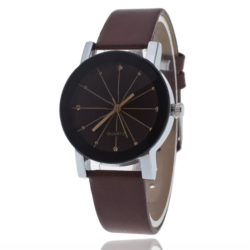 Wholesale Couple Belt Watches Casual Style Round Dial Pu Belt Stainless Steel Buckle Alloy Case - Image 11
