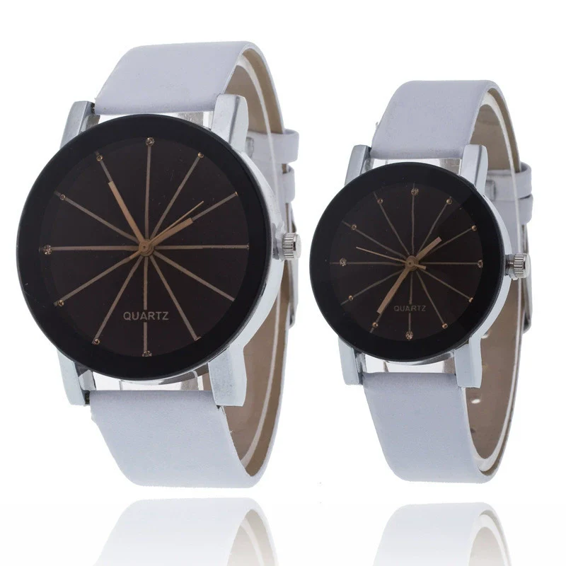 Wholesale Couple Belt Watches Casual Style Round Dial Pu Belt Stainless Steel Buckle Alloy Case - Image 14