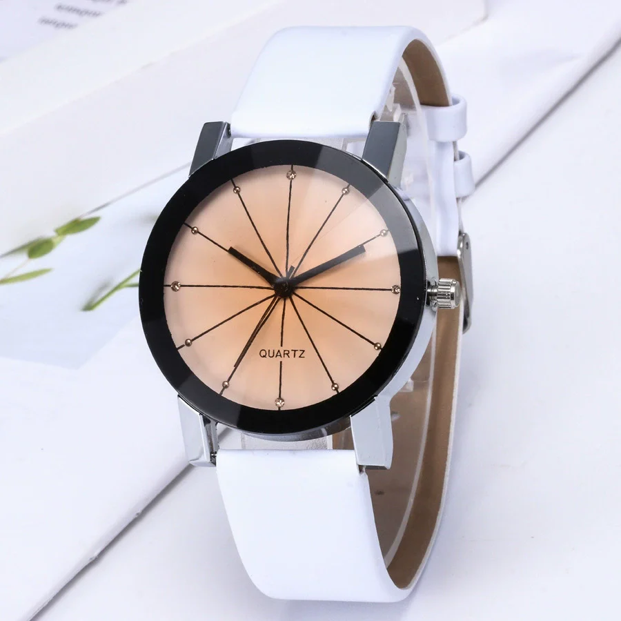 Wholesale Couple Belt Watches Casual Style Round Dial Pu Belt Stainless Steel Buckle Alloy Case - Image 16