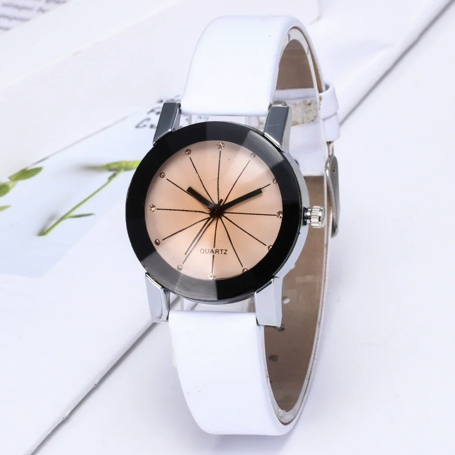 Wholesale Couple Belt Watches Casual Style Round Dial Pu Belt Stainless Steel Buckle Alloy Case - Image 17