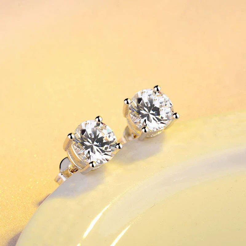 Wholesale Couple Earrings Sterling Silver 925 Geometric Pattern With Diamond Eight Heart Eight Arrows - Image 2