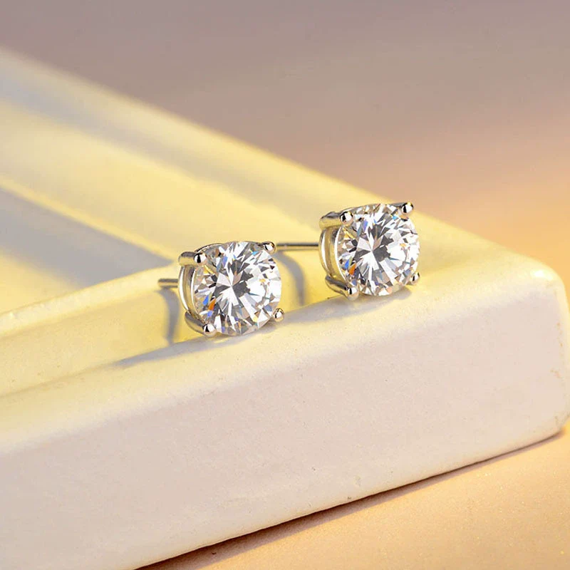 Wholesale Couple Earrings Sterling Silver 925 Geometric Pattern With Diamond Eight Heart Eight Arrows - Image 4