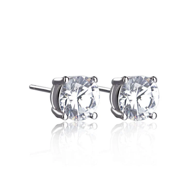 Wholesale Couple Earrings Sterling Silver 925 Geometric Pattern With Diamond Eight Heart Eight Arrows - Image 8