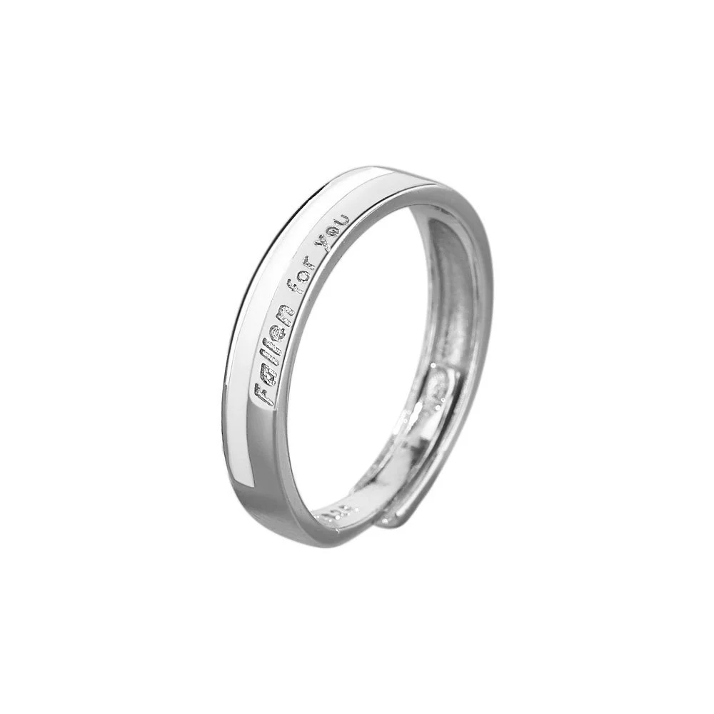 Wholesale Couple Ring S925 Sterling Silver Geometric Electroplating Design - Image 6