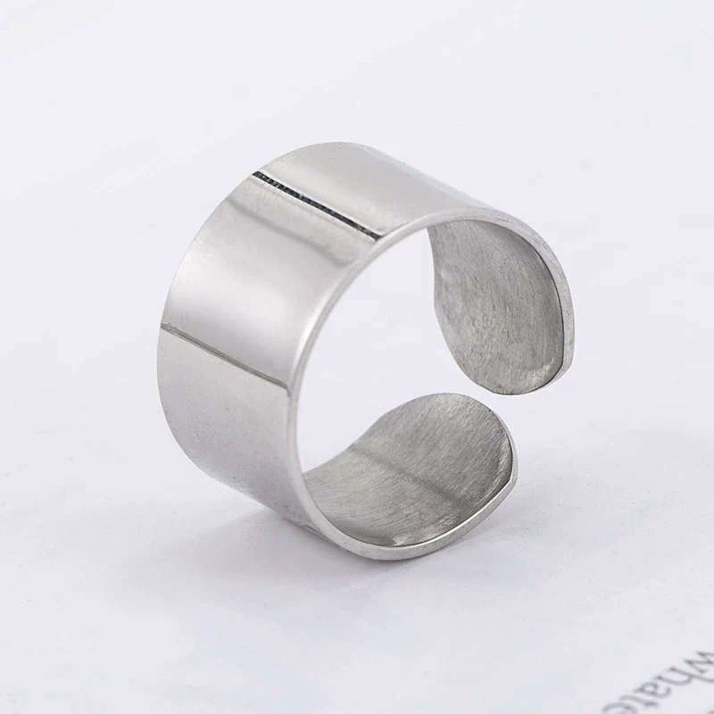 Wholesale Couple Ring Titanium Steel With Letters Numbers Text And Oil Design - Image 3