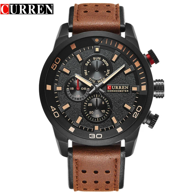 Wholesale Couple Watch Alloy Case Stainless Steel Clasp Genuine Leather Strap Round Dial Leisure Style - Image 3