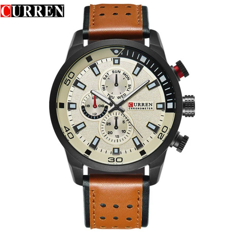 Wholesale Couple Watch Alloy Case Stainless Steel Clasp Genuine Leather Strap Round Dial Leisure Style - Image 4