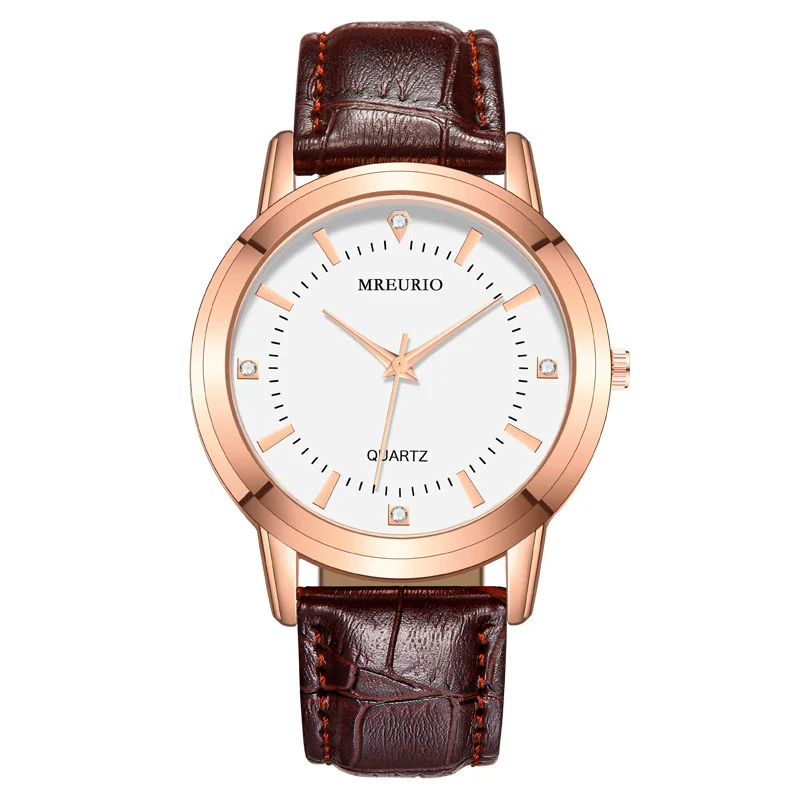 Wholesale Couple Watches With Metal Case Imitation Leather Strap And Stainless Steel Pin Buckle Round Dial - Image 6