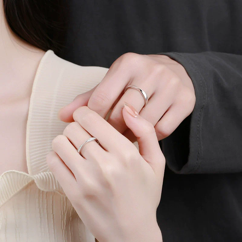 Wholesale Couple's Unisex Ring 925 Sterling Silver Moissanite Rhombus Electroplated - Image 4