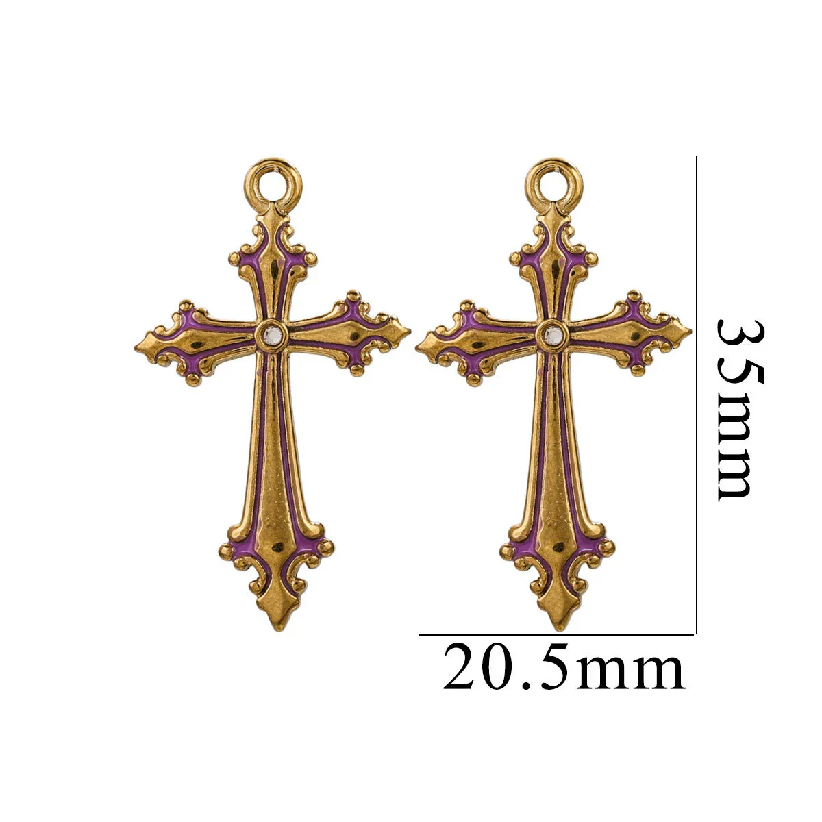 Wholesale Cross Jewelry High Quality Stainless Steel Titanium Steel Plated 18K Gold Oil Pressure Process Totem Pattern - Image 20