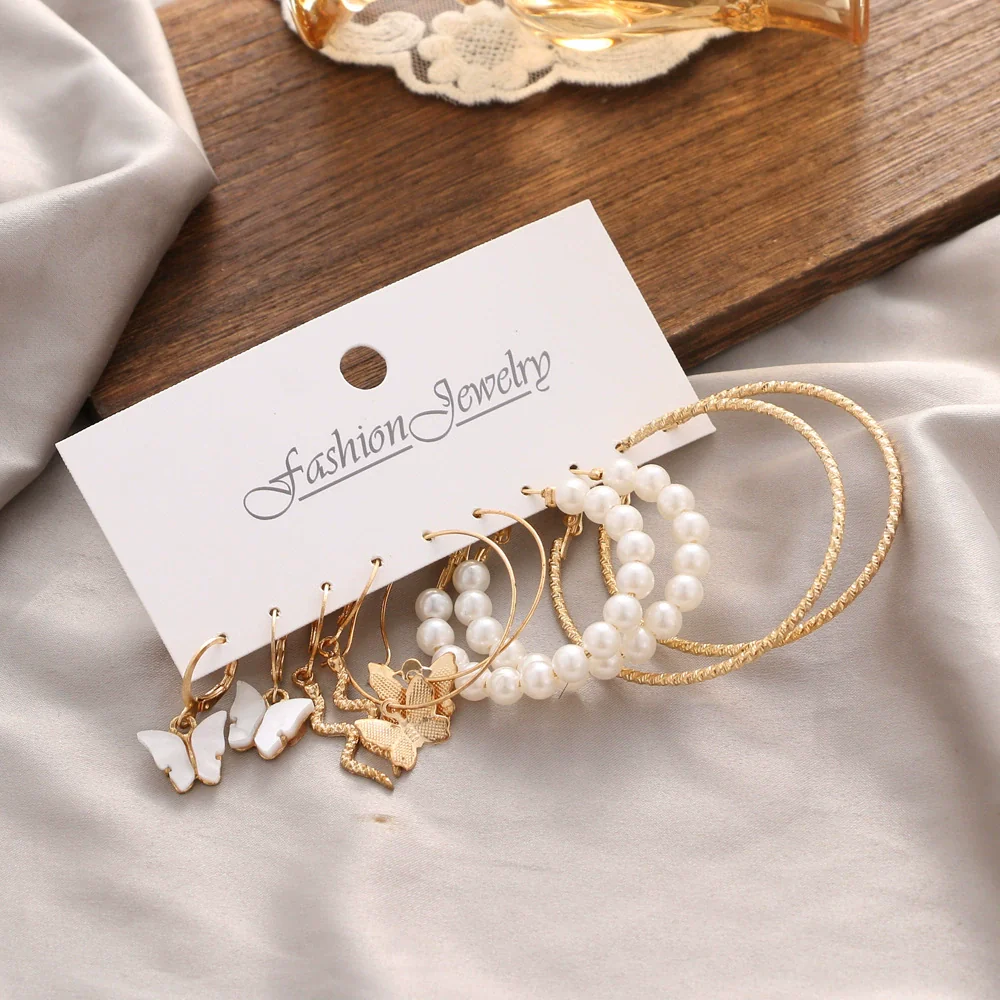 Wholesale Crystal Alloy Acrylic Fashion Elegant Retro Animals Geometric Earrings Set For Women With Electroplating - Image 3