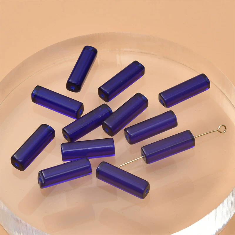 Wholesale Crystal Glass Long Square Straight Tube Beads Jewelry Making Materials For Earring Necklace Bracelet - Image 11
