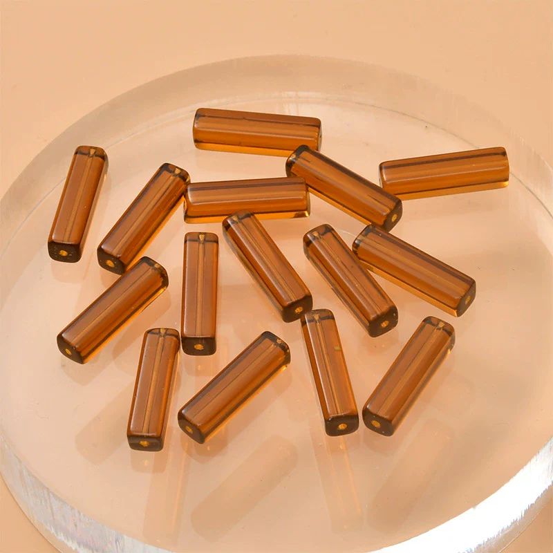 Wholesale Crystal Glass Long Square Straight Tube Beads Jewelry Making Materials For Earring Necklace Bracelet - Image 13