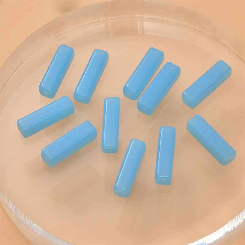 Wholesale Crystal Glass Long Square Straight Tube Beads Jewelry Making Materials For Earring Necklace Bracelet - Image 4
