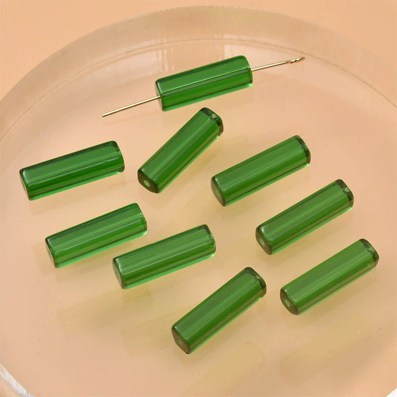 Wholesale Crystal Glass Long Square Straight Tube Beads Jewelry Making Materials For Earring Necklace Bracelet - Image 6