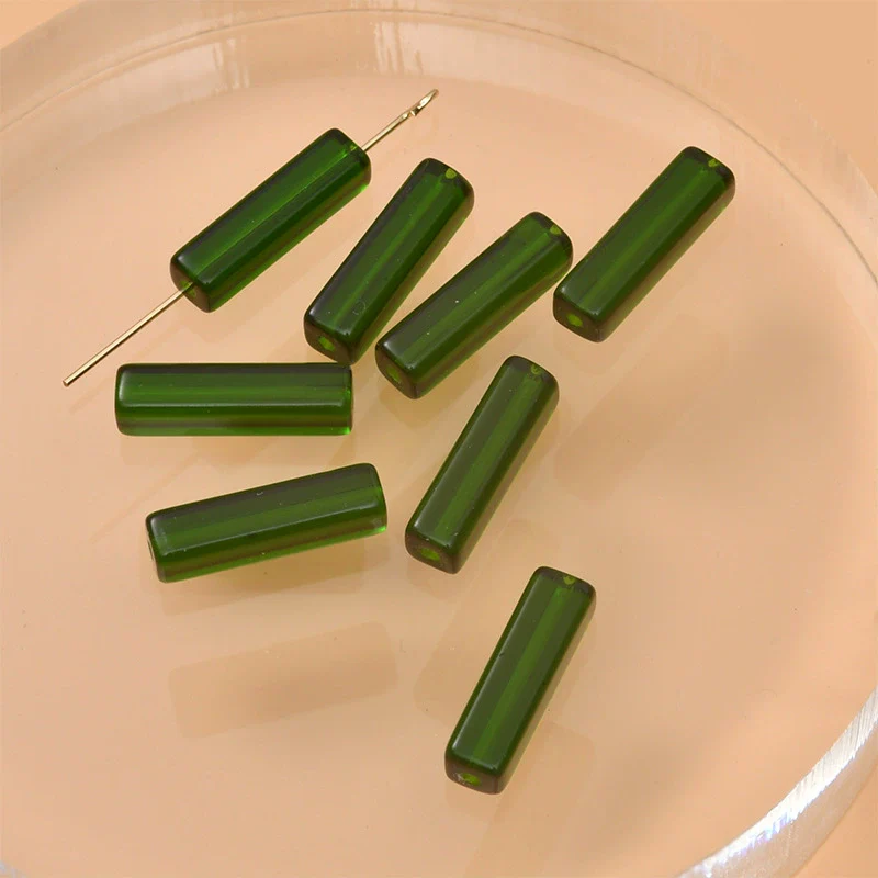 Wholesale Crystal Glass Long Square Straight Tube Beads Jewelry Making Materials For Earring Necklace Bracelet - Image 7