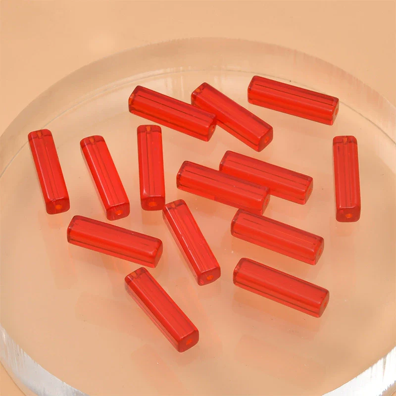 Wholesale Crystal Glass Long Square Straight Tube Beads Jewelry Making Materials For Earring Necklace Bracelet - Image 8