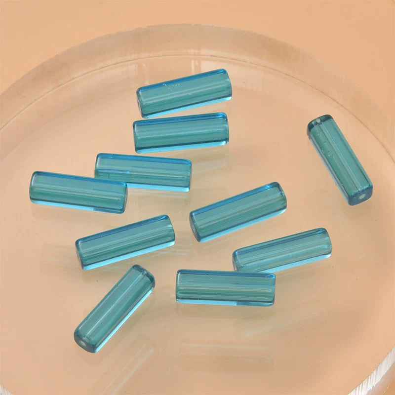 Wholesale Crystal Glass Long Square Straight Tube Beads Jewelry Making Materials For Earring Necklace Bracelet - Image 9