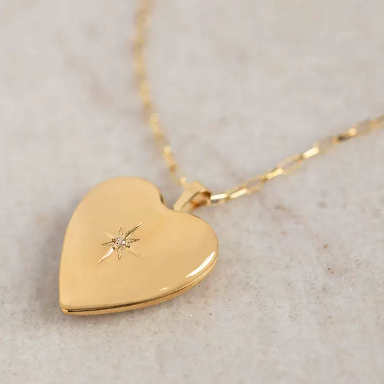 Wholesale Diamond Design Geometric Heartshaped Copper And Titanium Steel Necklace For Women - Image 4