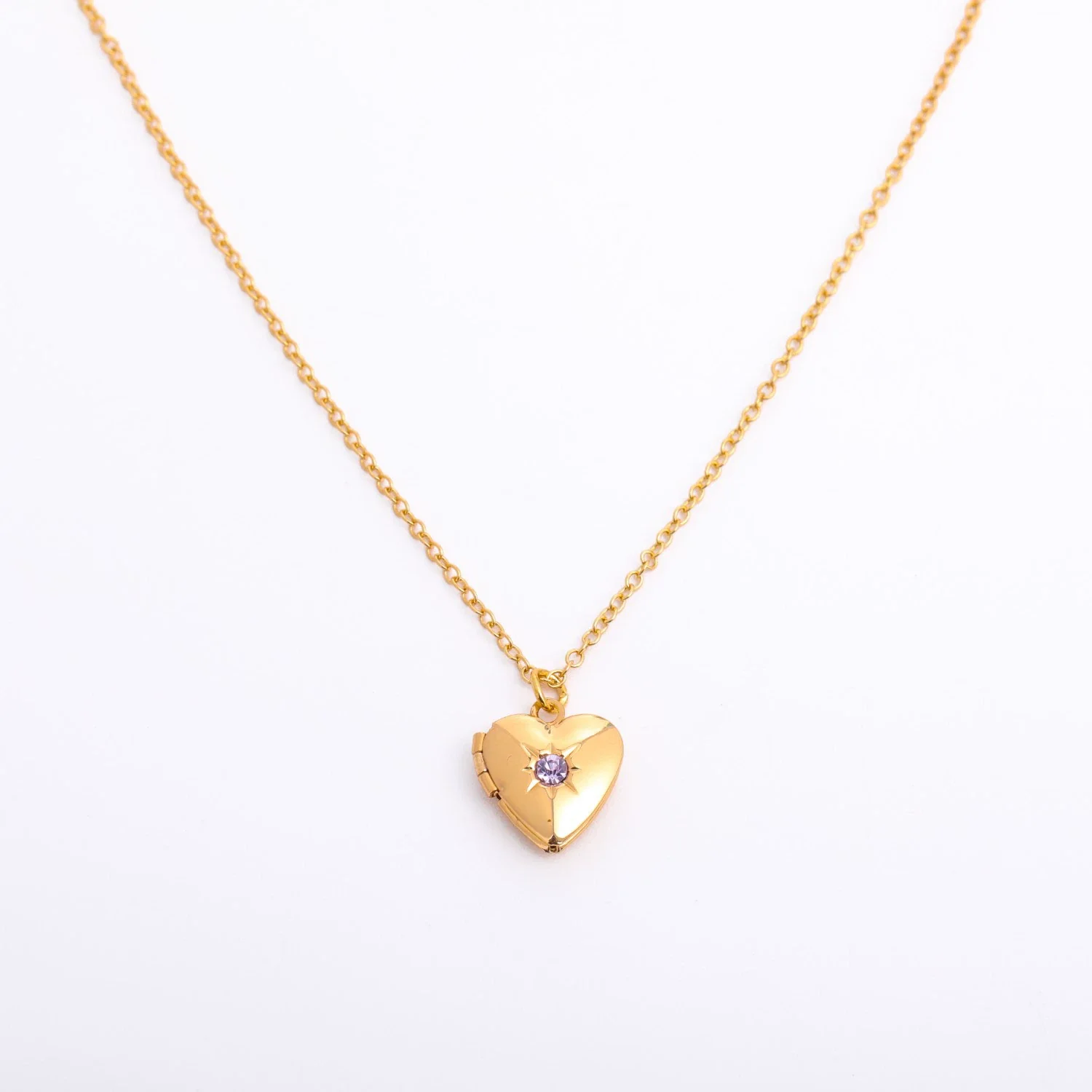 Wholesale Diamond Design Geometric Heartshaped Copper And Titanium Steel Necklace For Women - Image 5
