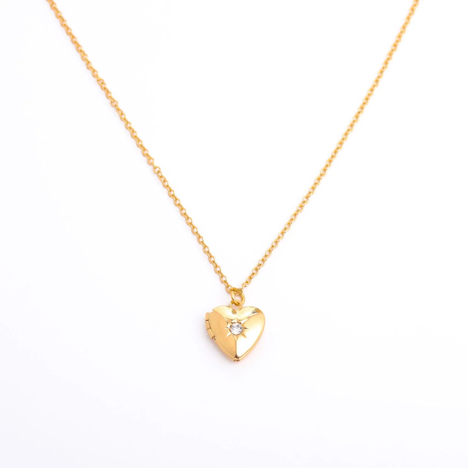 Wholesale Diamond Design Geometric Heartshaped Copper And Titanium Steel Necklace For Women - Image 7
