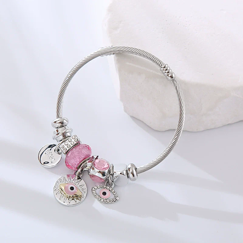 Wholesale Diamondencrusted Alloy Heartshaped Adjustable Bracelet For Unisex Fashion Jewelry - Image 7
