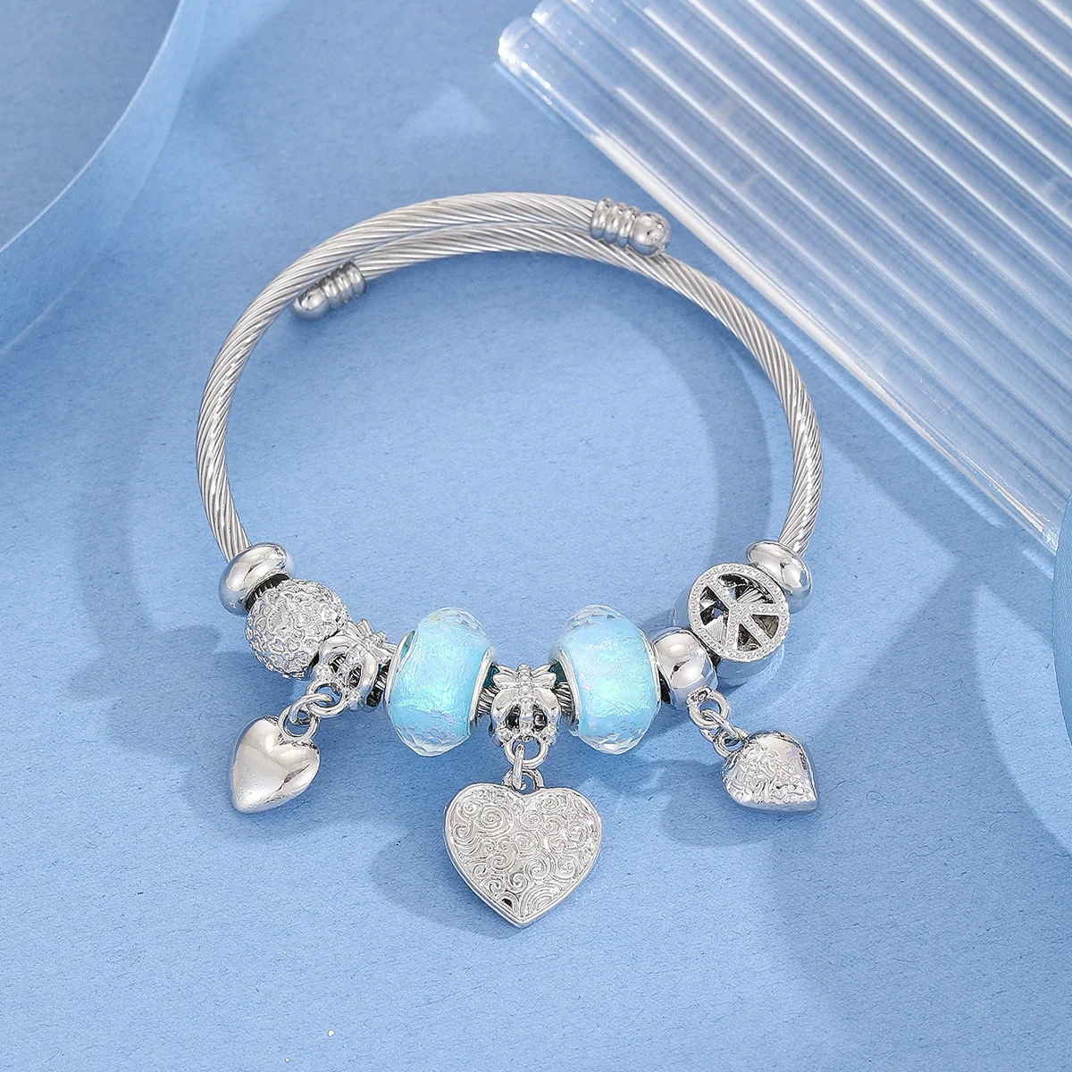 Wholesale Diamondencrusted Crystal Alloy Bracelet With Exquisite Pendant For Women - Image 6