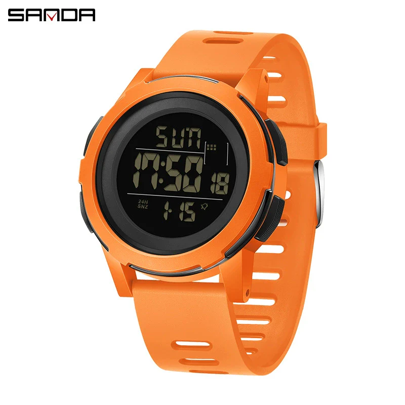 Wholesale Digital Watch Outdoor Luminous Allmatch Fashion Ol Round Dial Abs Case Tpu Strap Acrylic Mirror Unisex - Image 12